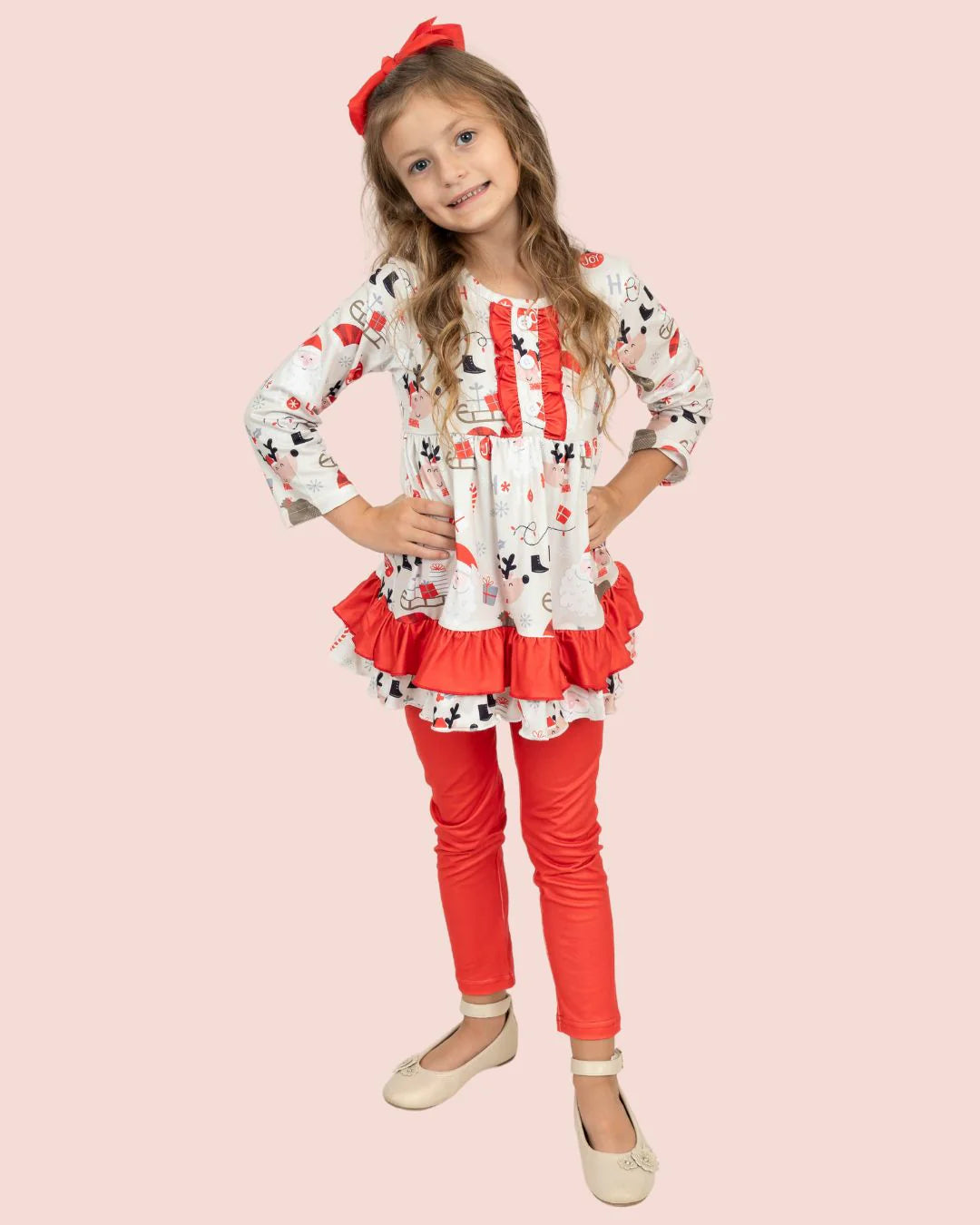 (Preorder) Santa’s Sleigh Pant Set by Pete + Lucy