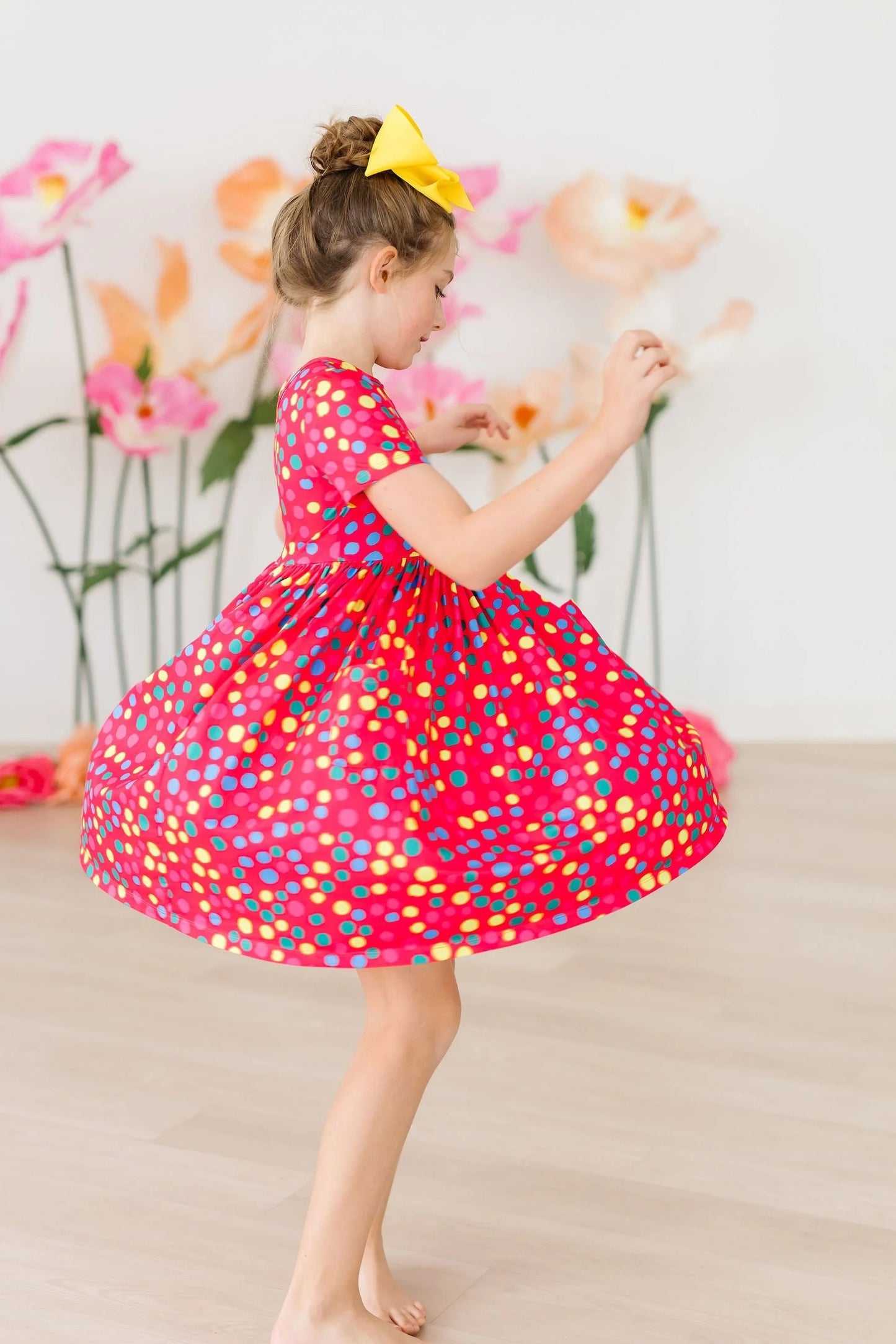 Polka Dot Party Pocket Twirl Dress by Mila & Rose