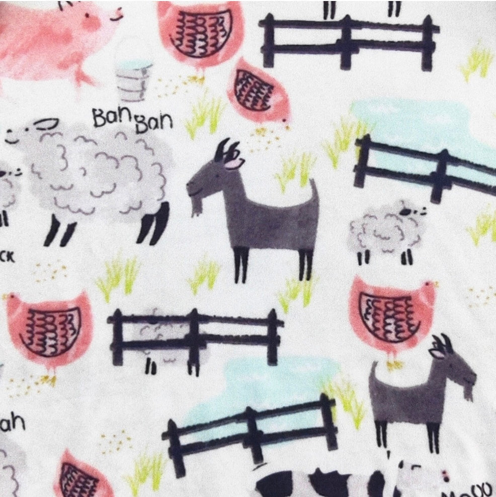 Goats on the Farm Baby Summer Romper by Clover Cottage