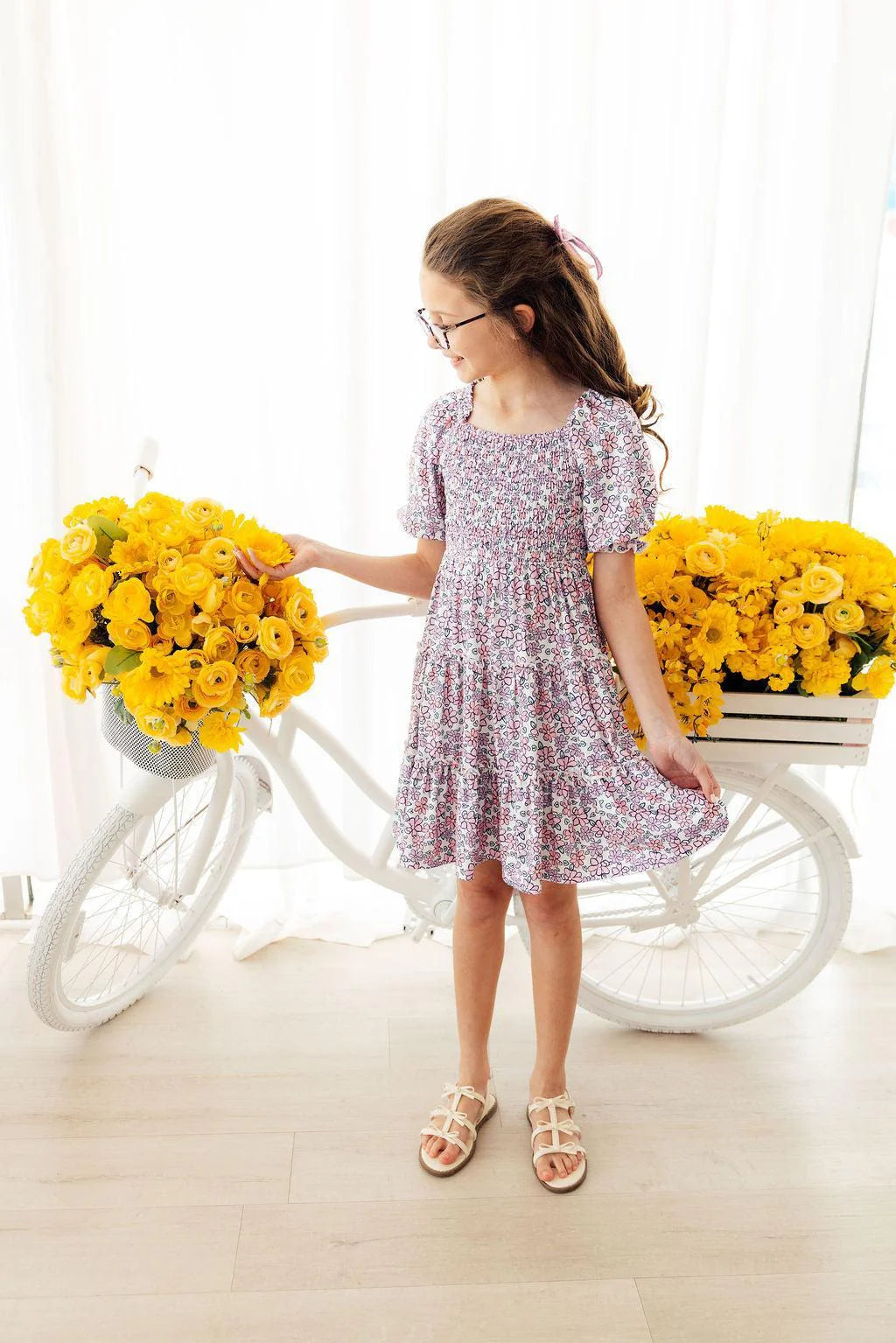 Lovely Lavender Smocked Ruffle Dress by Mila & Rose