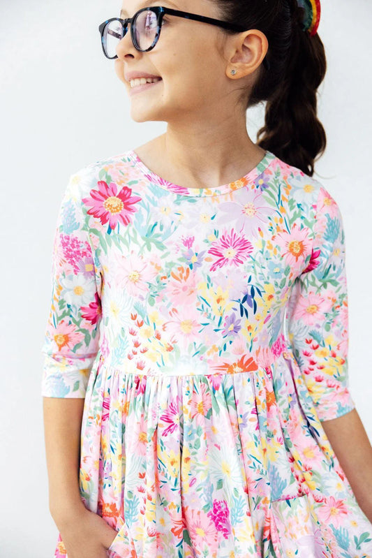 Field of Flowers Pocket Twirl Dress by Mila & Rose
