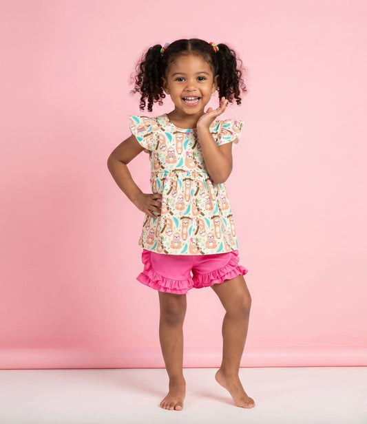 Summer Sloths Short Set by Pete + Lucy