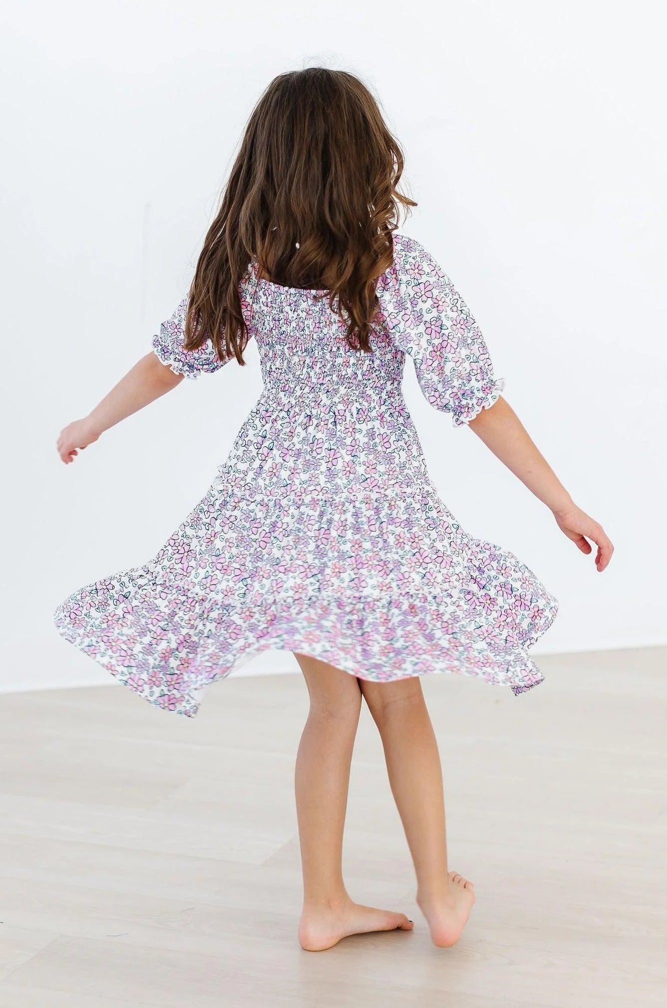 Lovely Lavender Smocked Ruffle Dress by Mila & Rose