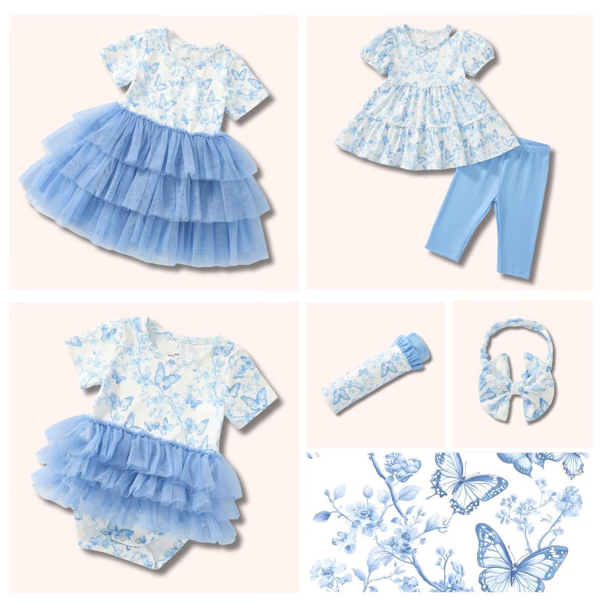 Vintage French Fairytale Tulle (Blue) by Pete + Lucy