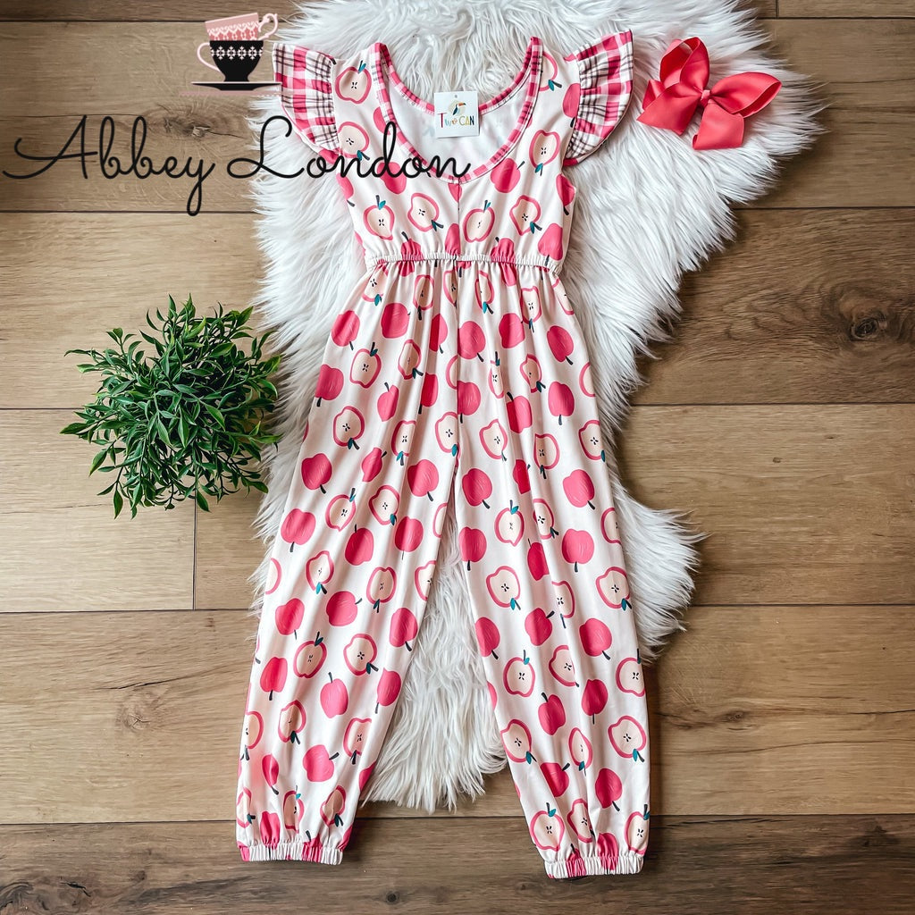 Back to School Apples Scoop Back Jumpsuit by TwoCan