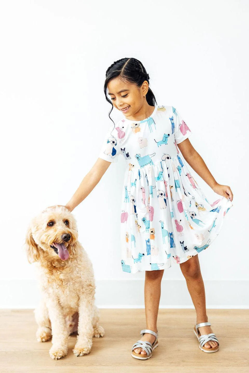 Puppy Pals Pocket Twirl Dress by Mila & Rose