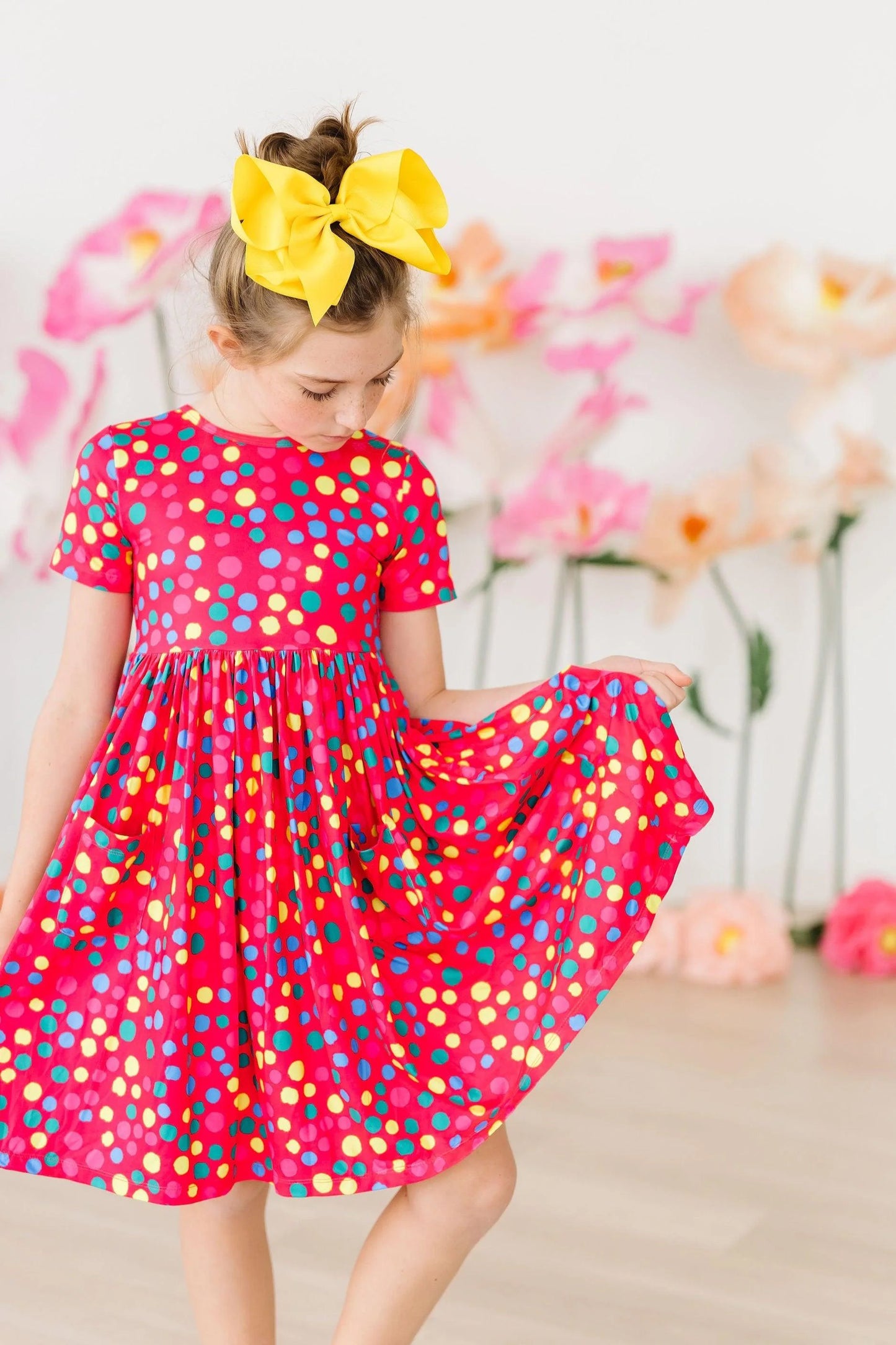 Polka Dot Party Pocket Twirl Dress by Mila & Rose