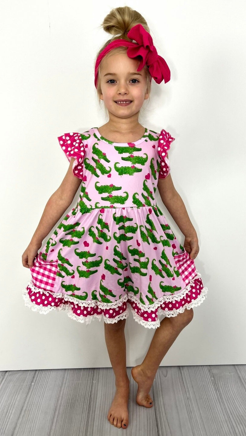 Gator Dress by Clover Cottage