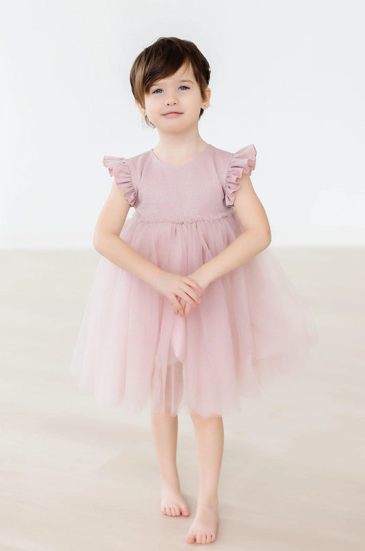 Dusty Pink Shimmer Tutu Dress by Mila & Rose