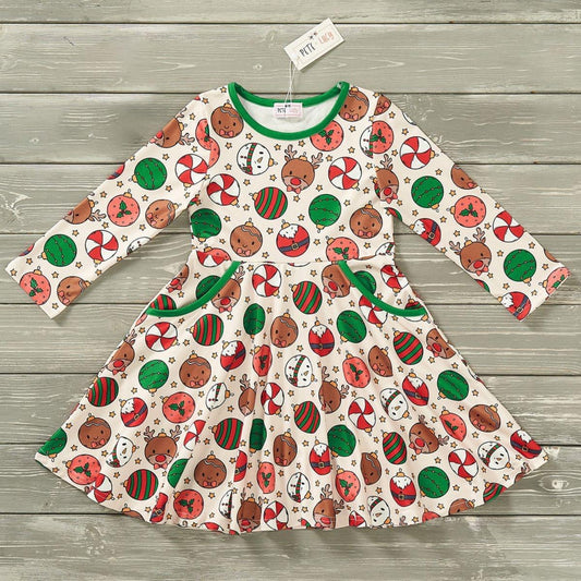 (Preorder) Christmas Ornaments Dress by Pete + Lucy