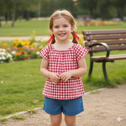 Gingham Picnic Short Set by Pete + Lucy