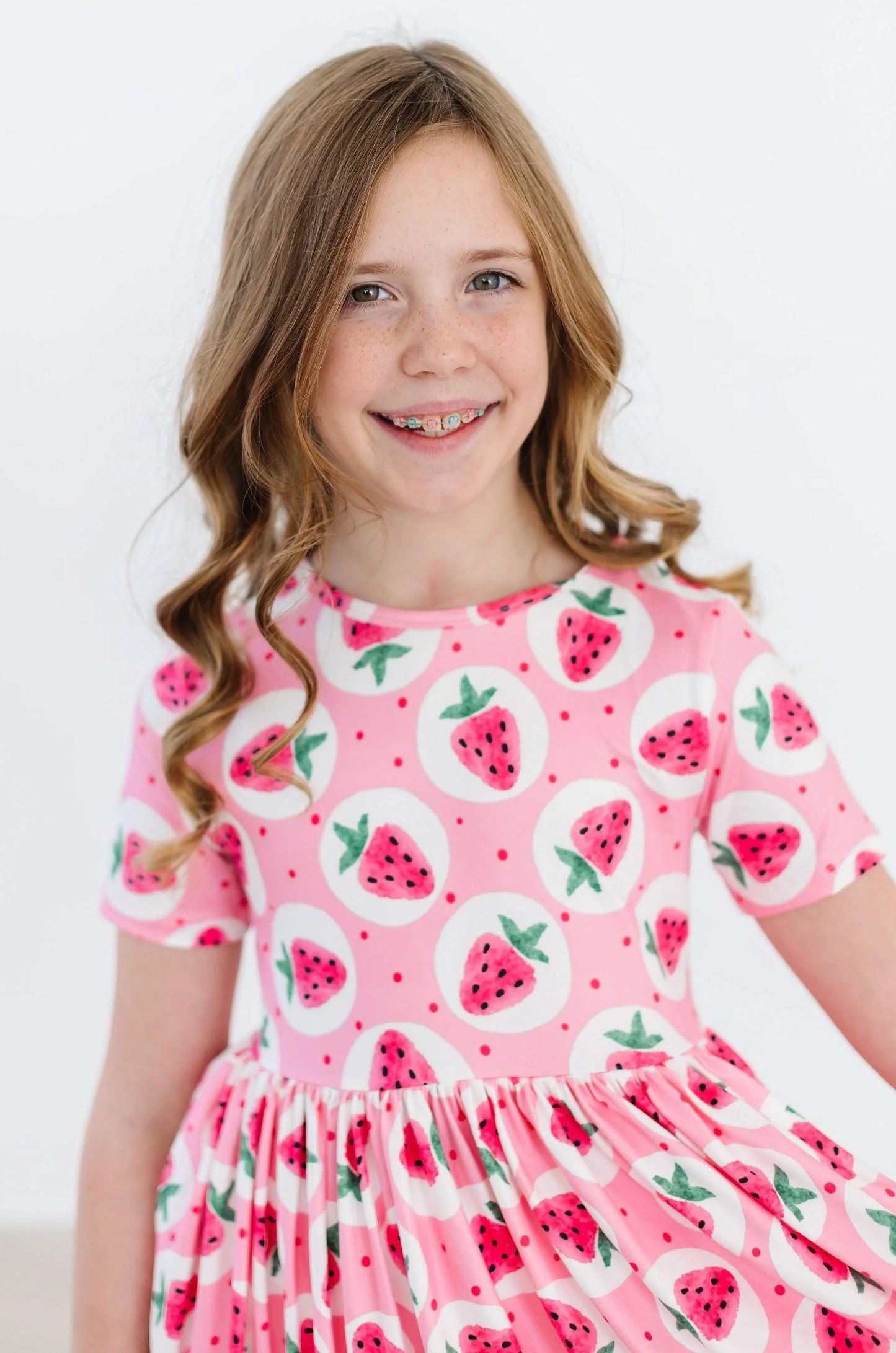 Strawberry Fields Pocket Twirl Dress by Mila & Rose