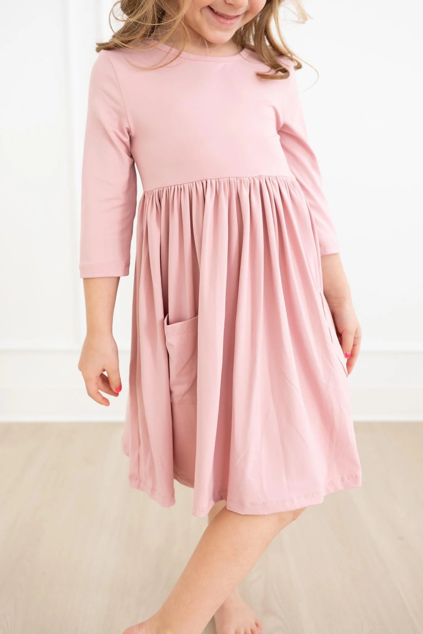 Vintage Pink Pocket Twirl Dress by Mila & Rose