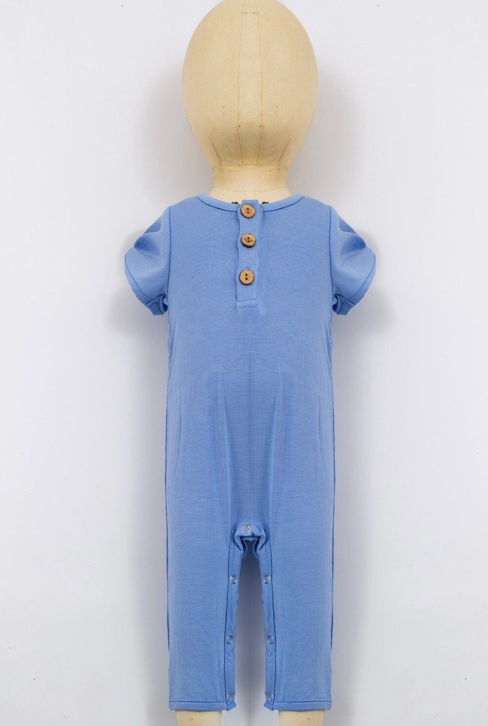 Steel Blue Bamboo Romper by Clover Cottage