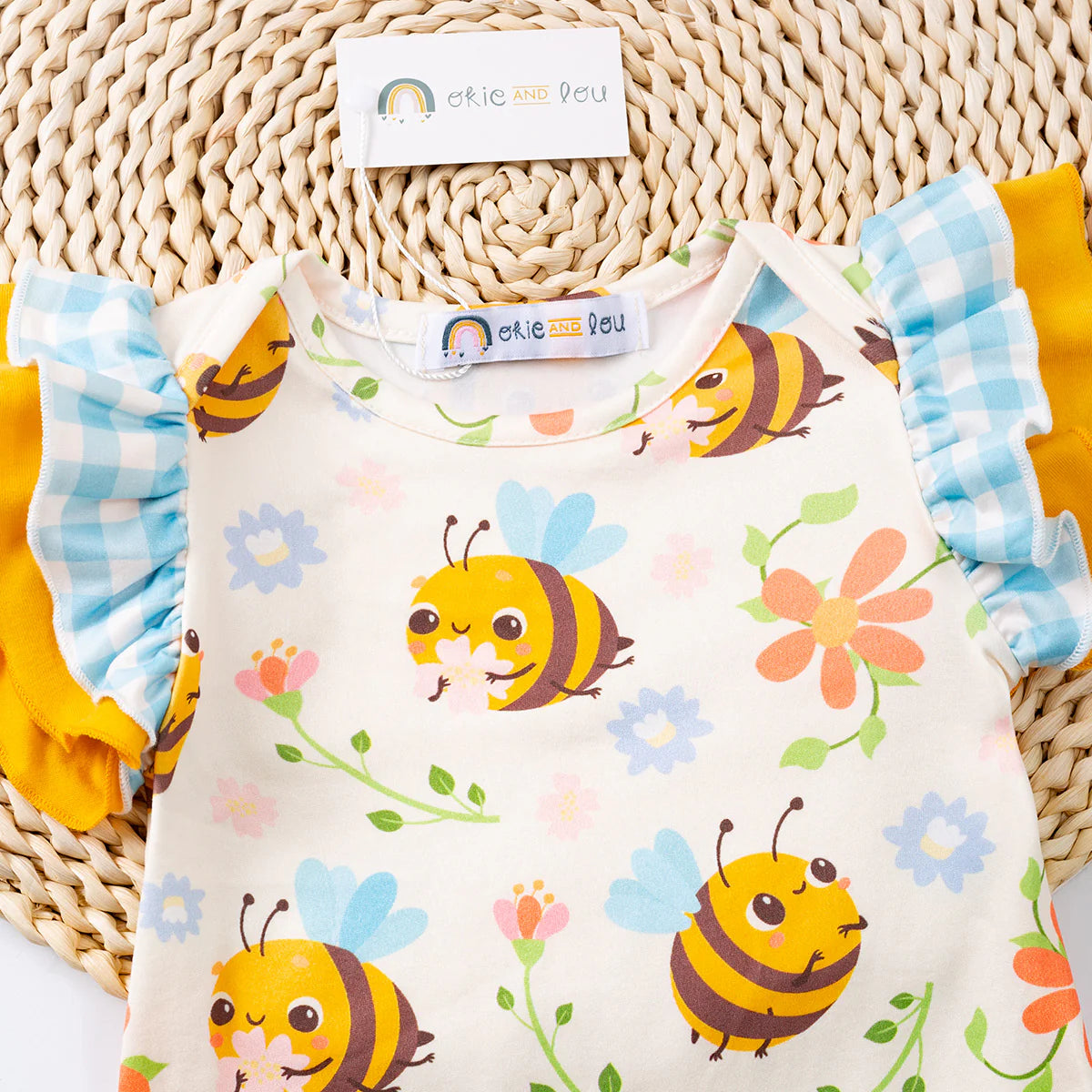 Bee Happy Infant Romper by Okie & Lou