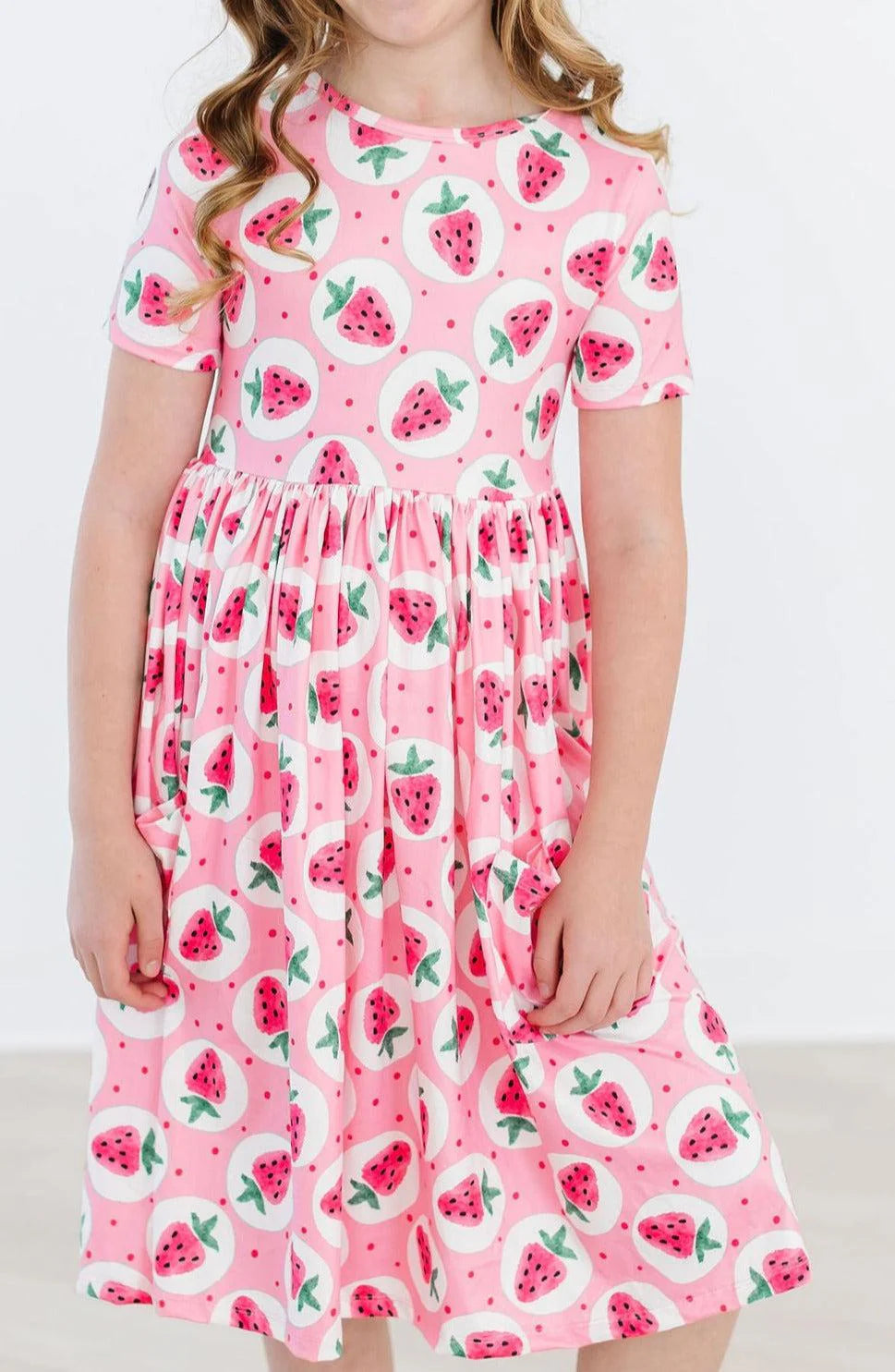 Strawberry Fields Pocket Twirl Dress by Mila & Rose