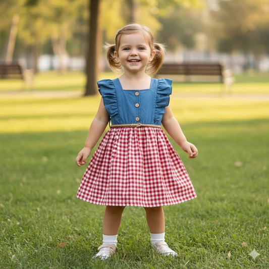Gingham Picnic Dress by Pete + Lucy
