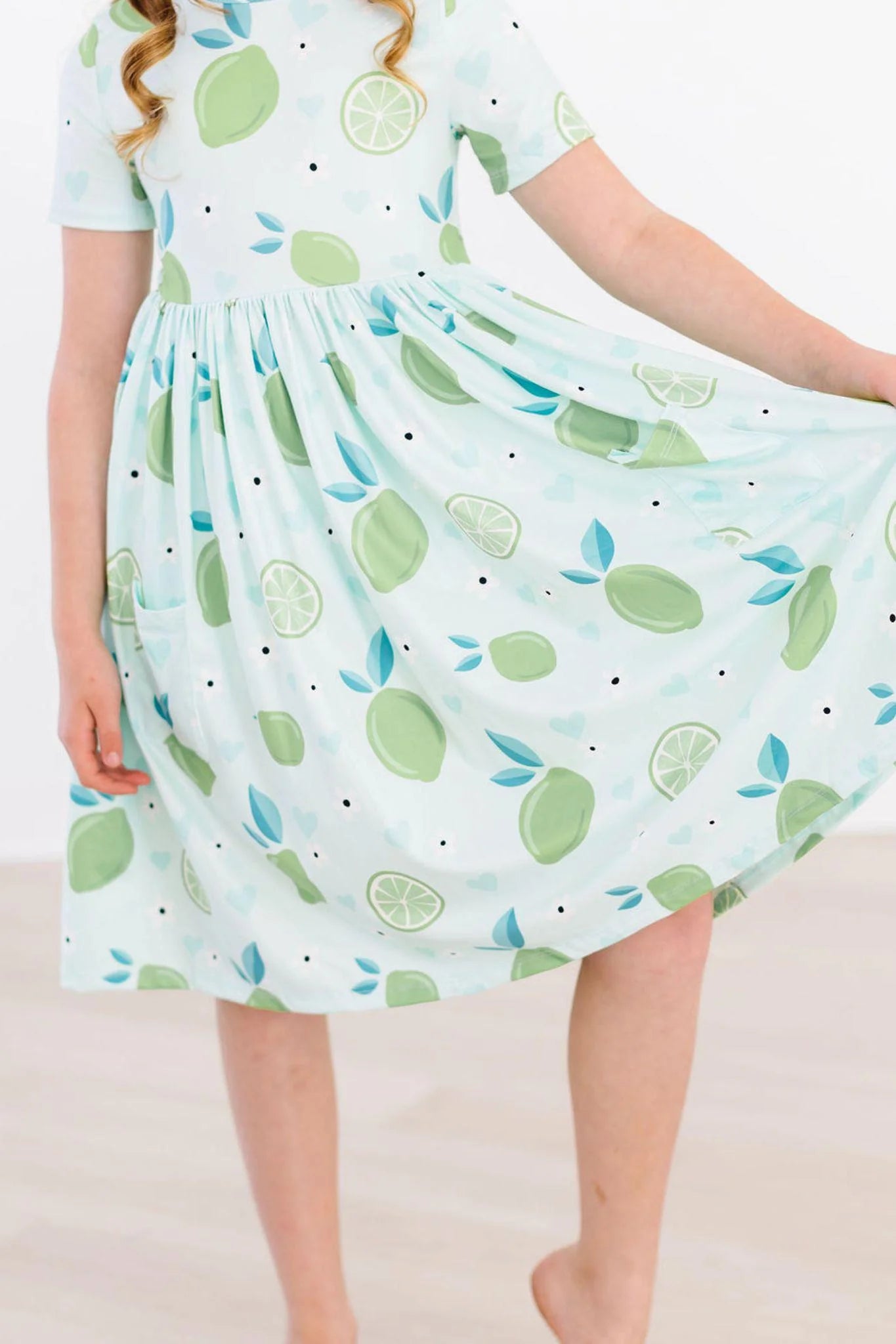 Key Lime Cutie Pocket Twirl Dress by Mila & Rose