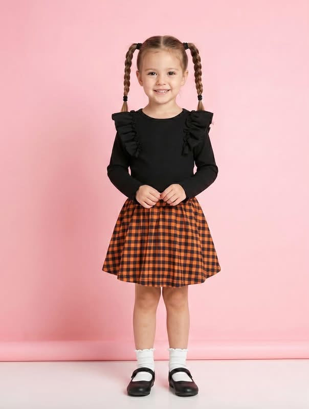 (Preorder) Harvest Gingham Skort Set by Pete + Lucy