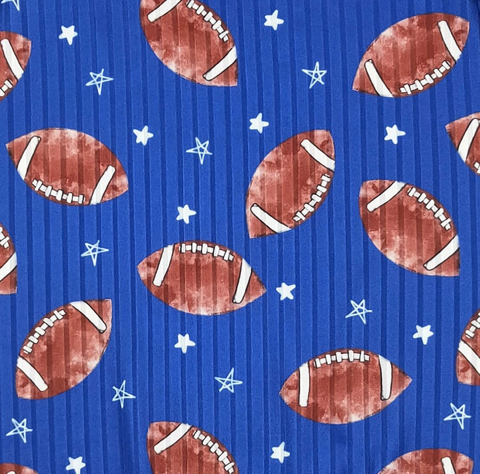 Football Romper (Blue) by Clover Cottage