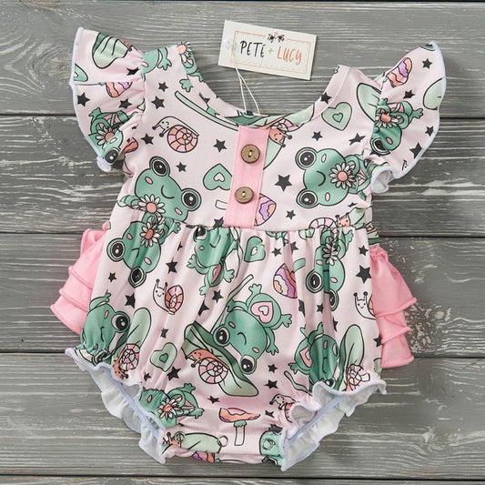 Lily Pad Leapers Infant Romper by Pete + Lucy
