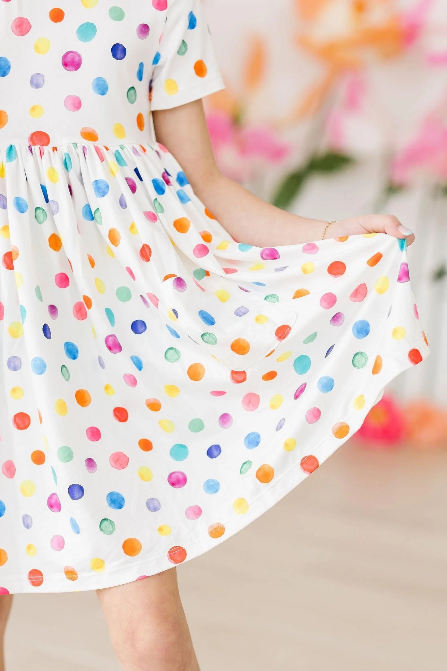 Colorful Dots Pocket Twirl Dress by Mila & Rose