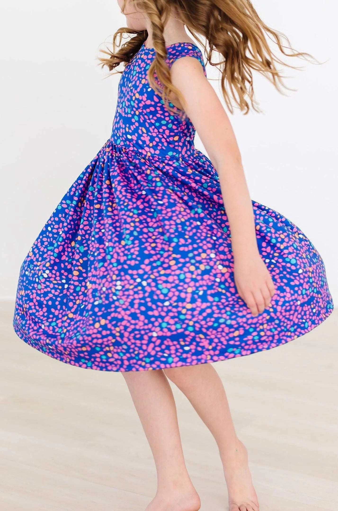 Abstract Floral Tank Pocket Twirl Dress by Mila & Rose