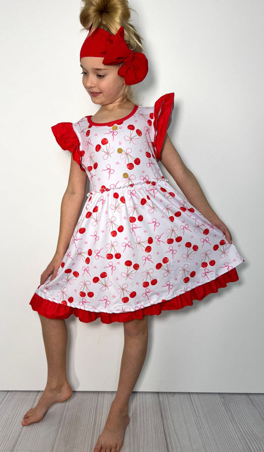 Coquette Cherries Dress by Clover Cottage