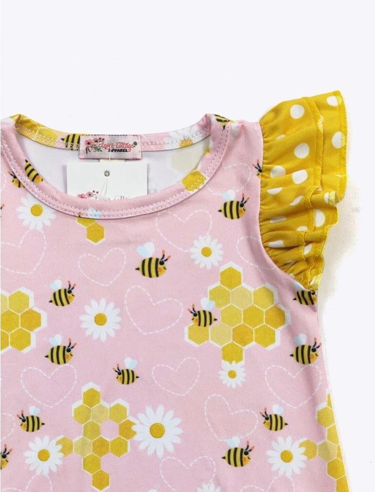 Honeycomb Baby Summer Romper by Clover Cottage