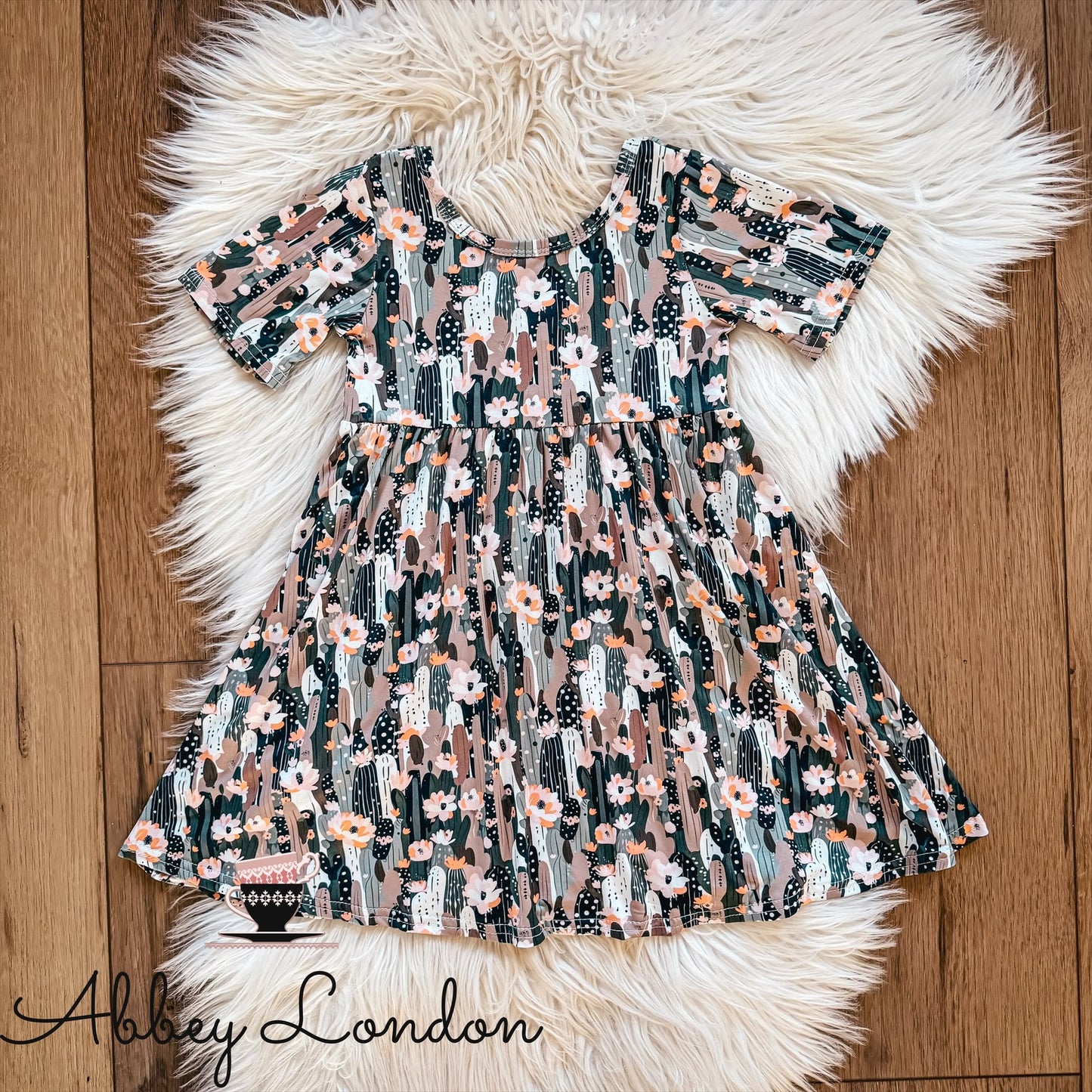 Cactus Camo All Day Twirl Dress by Landrie Lou