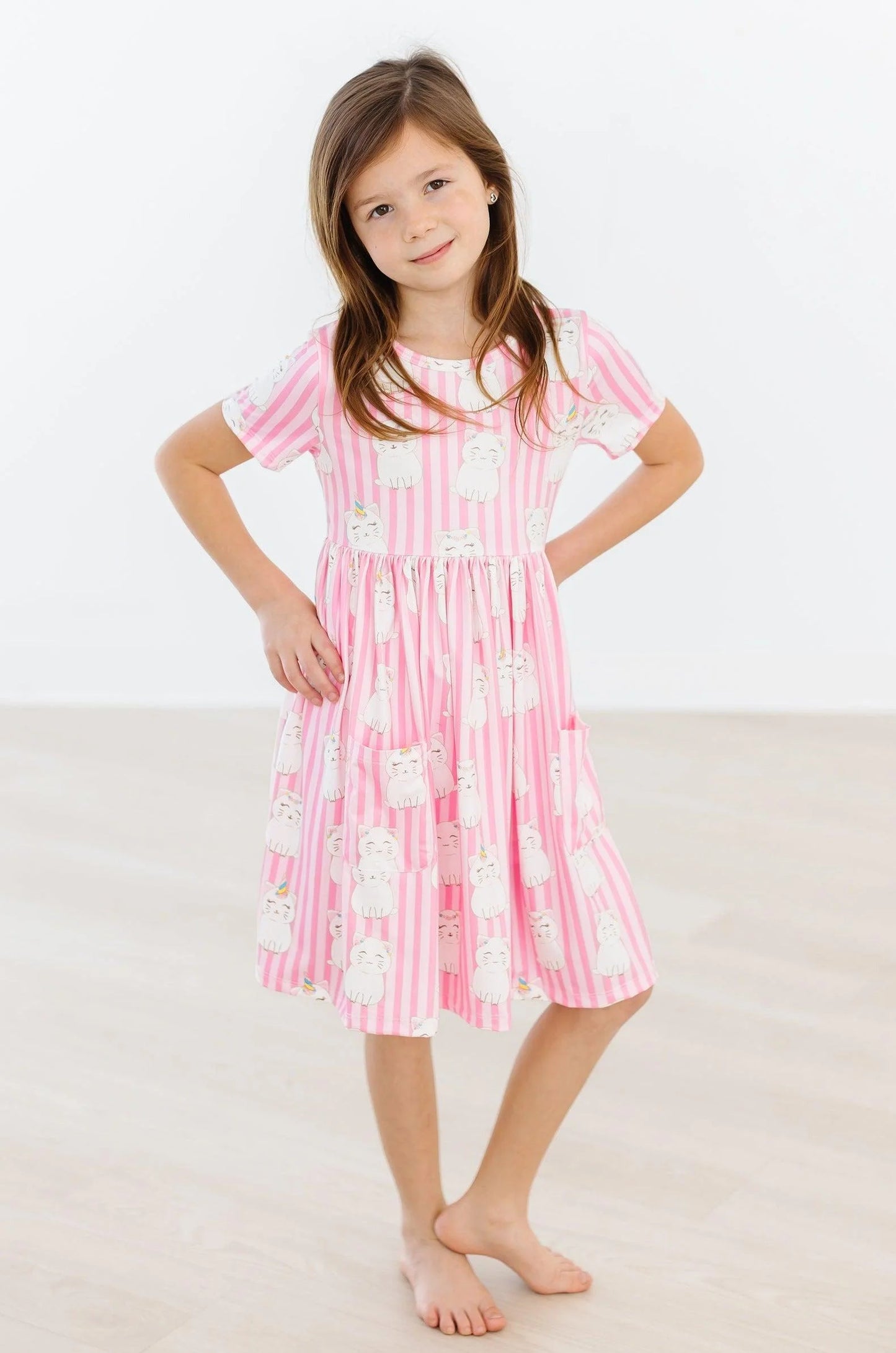 Kittycorn Pocket Twirl Dress by Mila & Rose