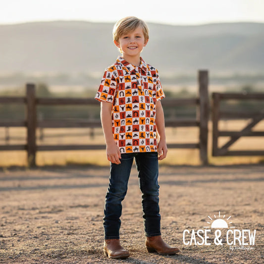 Cowboy Checkers Polo by Case & Crew