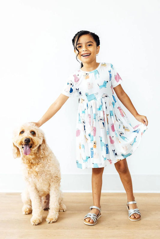 Puppy Pals Pocket Twirl Dress by Mila & Rose