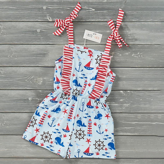 (Preorder) Anchors Away Girl’s Jumpsuit by Pete + Lucy