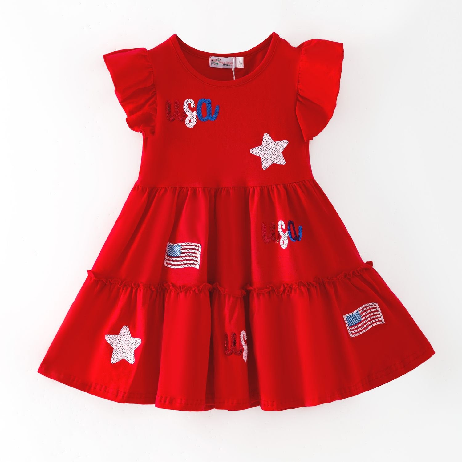 red clover sequin dress Sparkle USA Sequin Dress by Clover Cottage