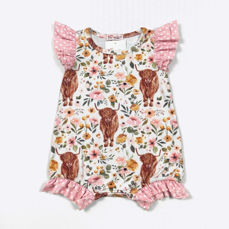 Wispy Highland Baby Summer Romper by Clover Cottage