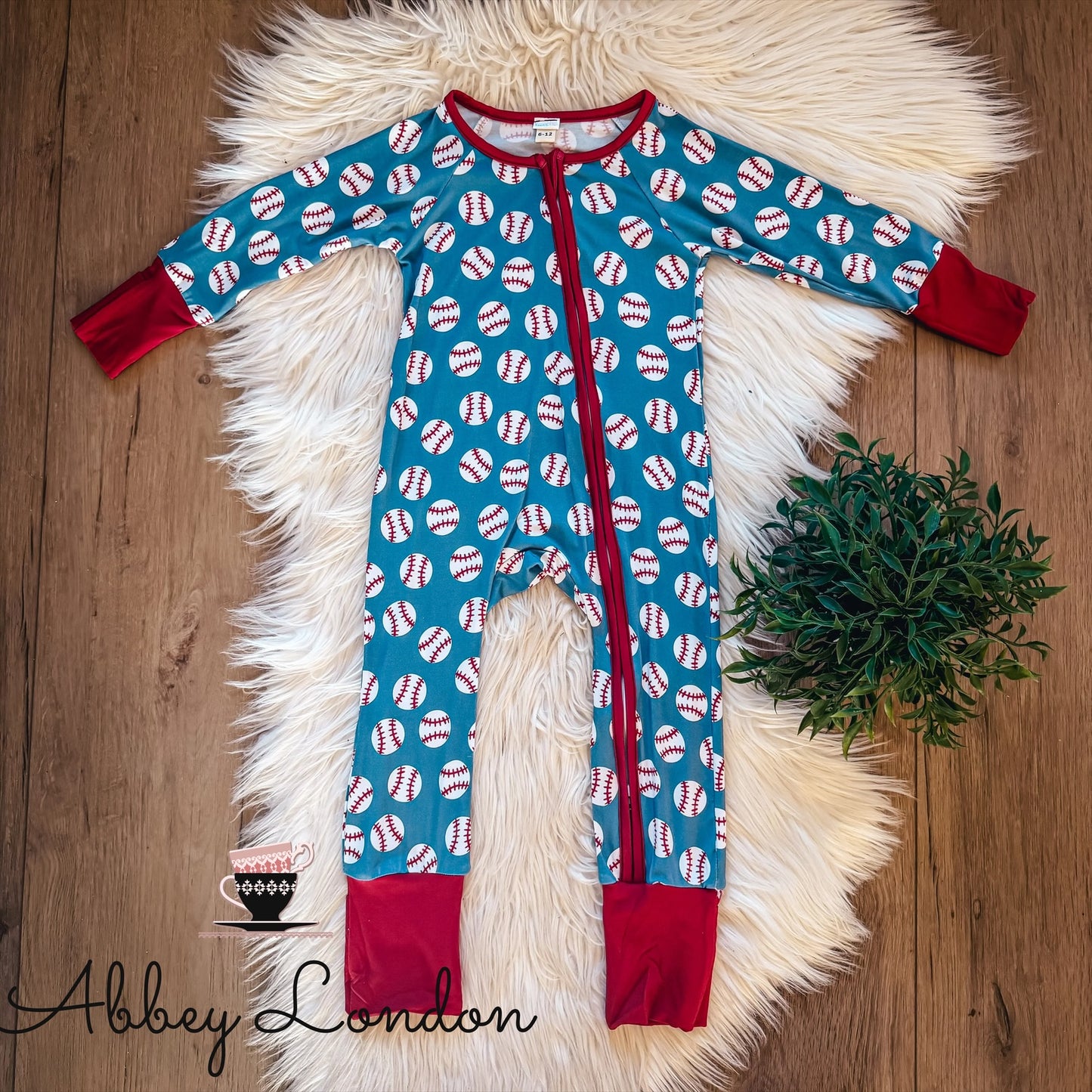 Grand Slam Zip & Play Romper by Landrie Lou