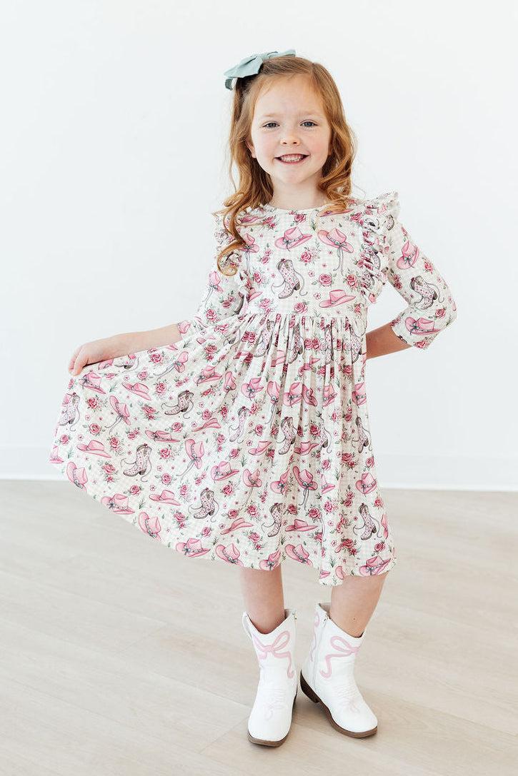 Cowgirl Cutie Ruffle Twirl Dress by Mila & Rose