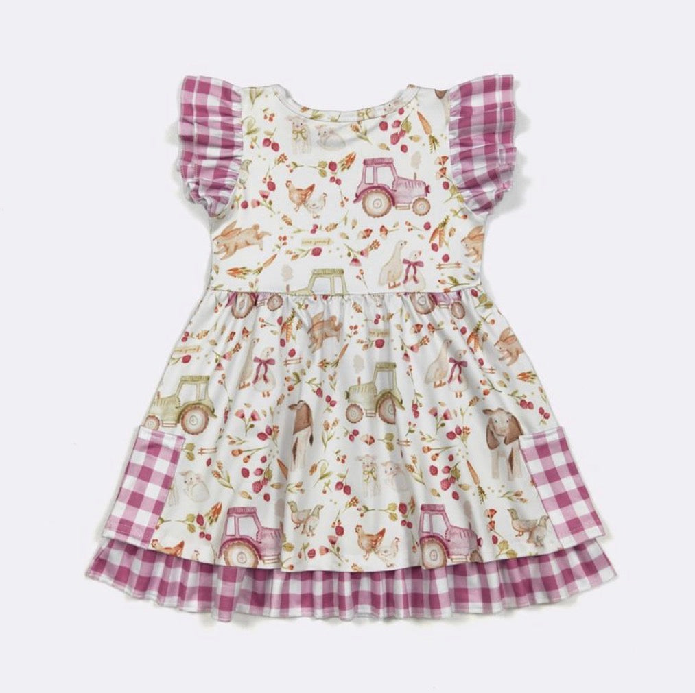 Raspberry Farm Dress by Clover Cottage