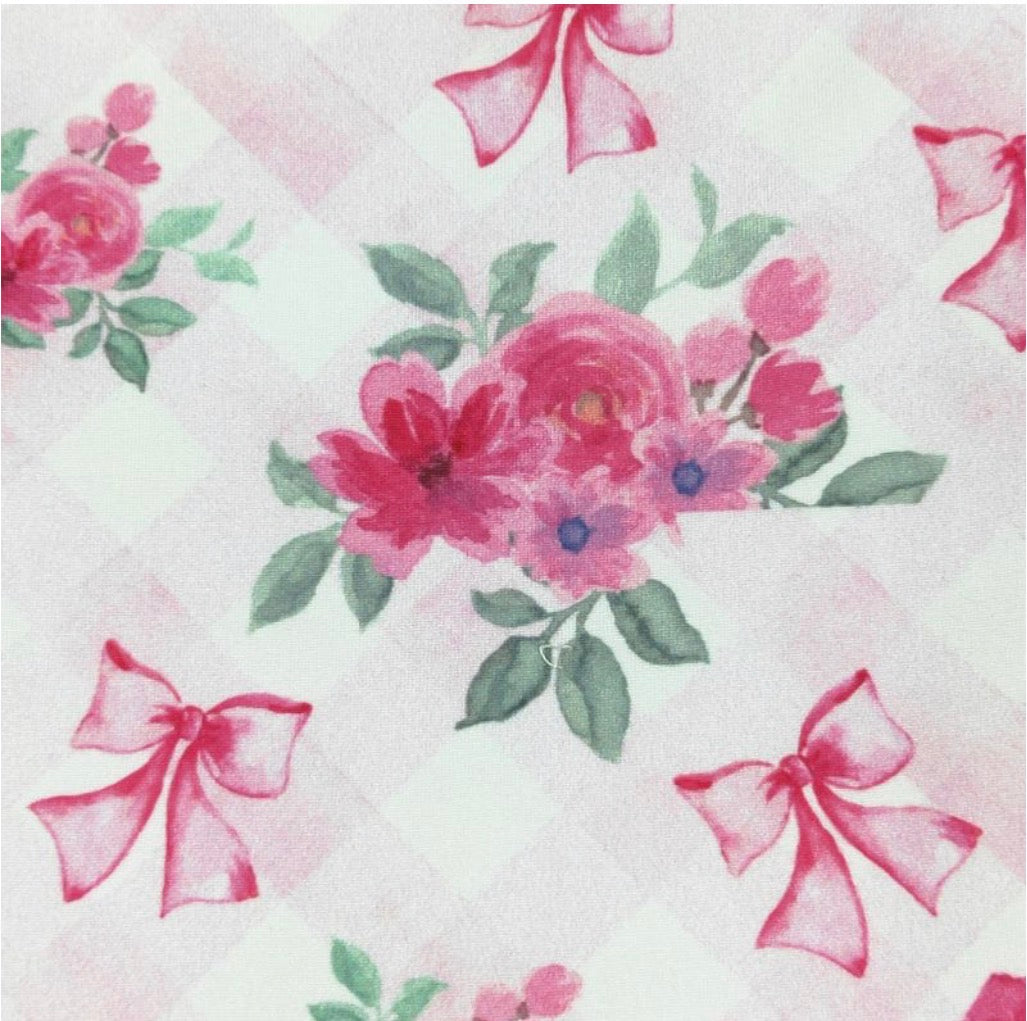 Floral Pink Lattice Dress by Clover Cottage