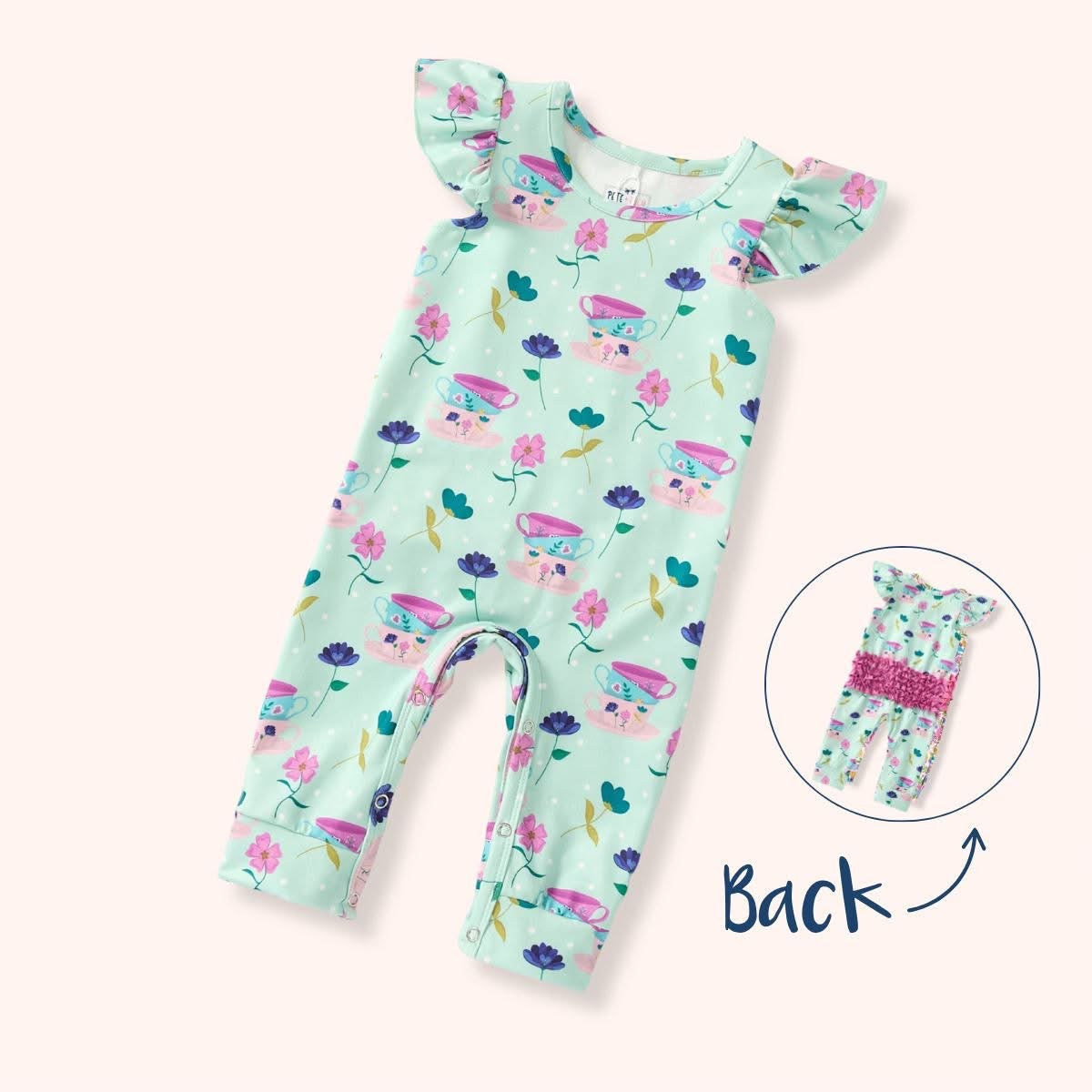 Tea Party Infant Romper by Pete + Lucy