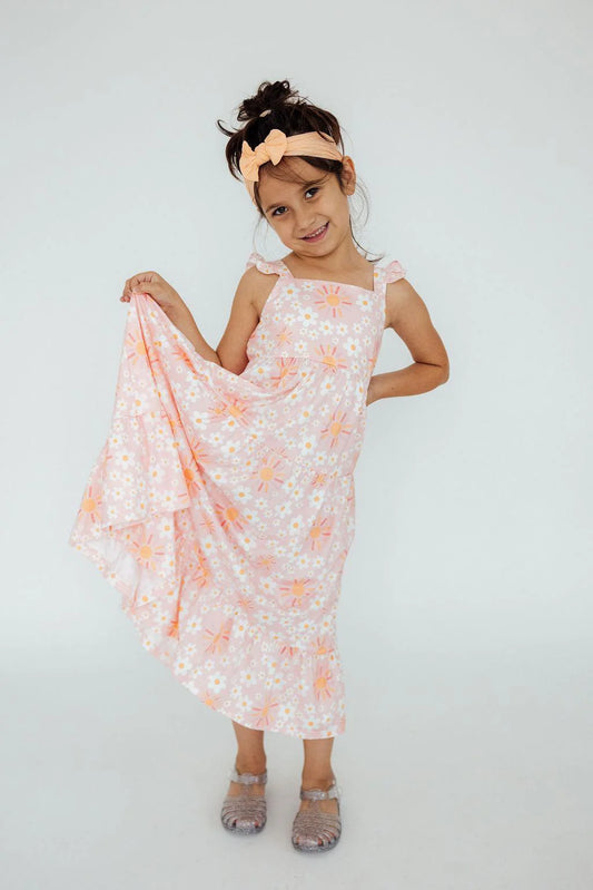 Sweet & Sunny Ruffle Maxi Dress by Mila & Rose