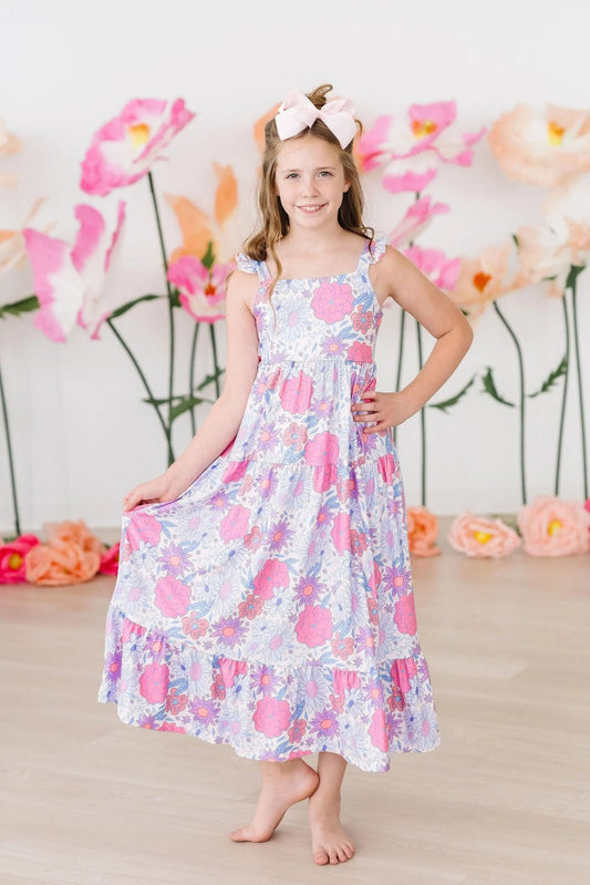 Sweet Springtime Ruffle Maxi Dress by Mila & Rose
