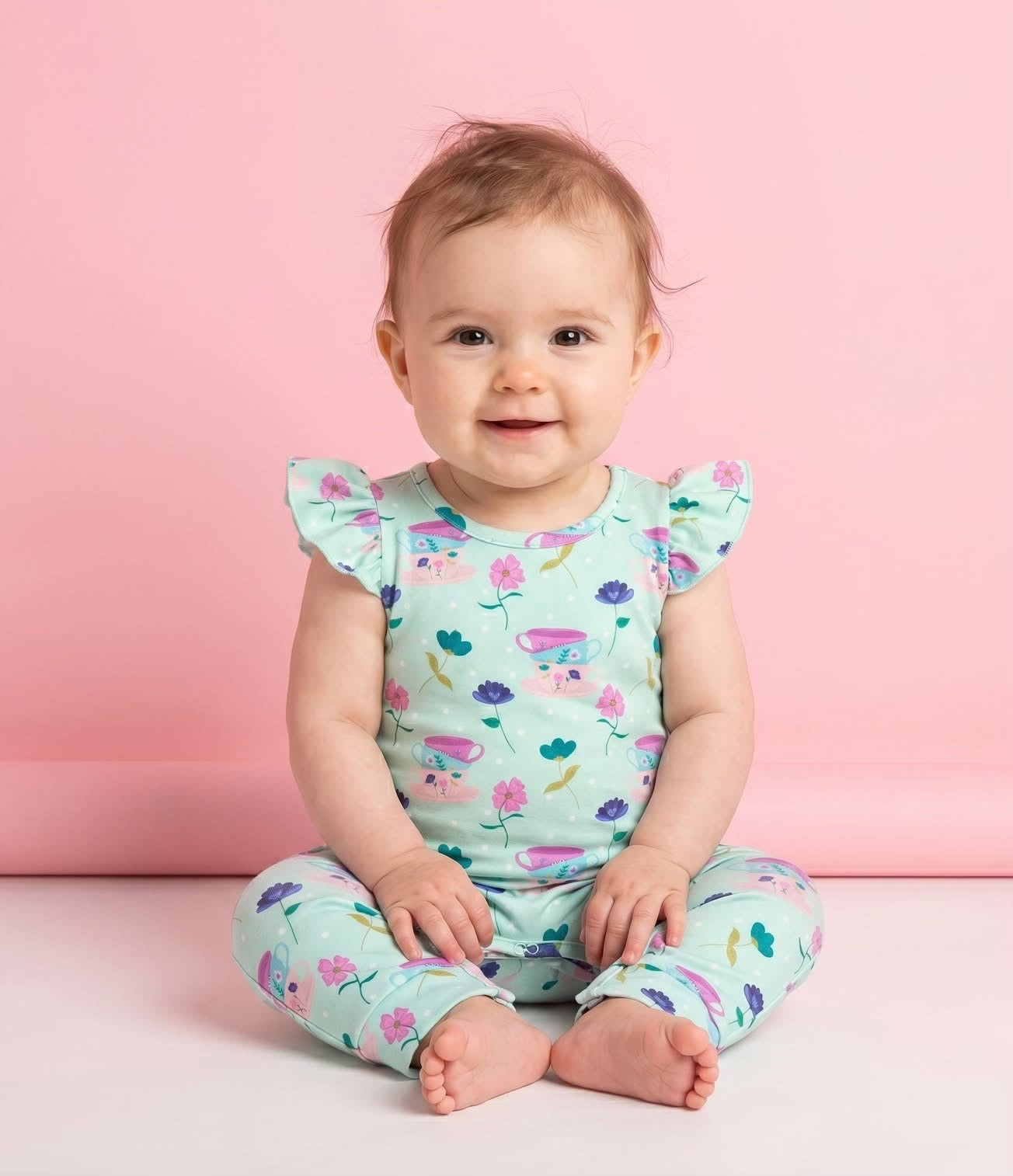 Tea Party Infant Romper by Pete + Lucy