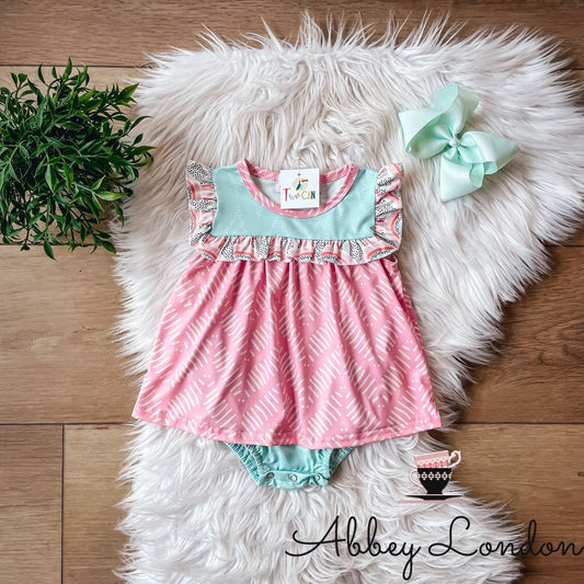 Pink Boho Infant Romper by Wellie Kate