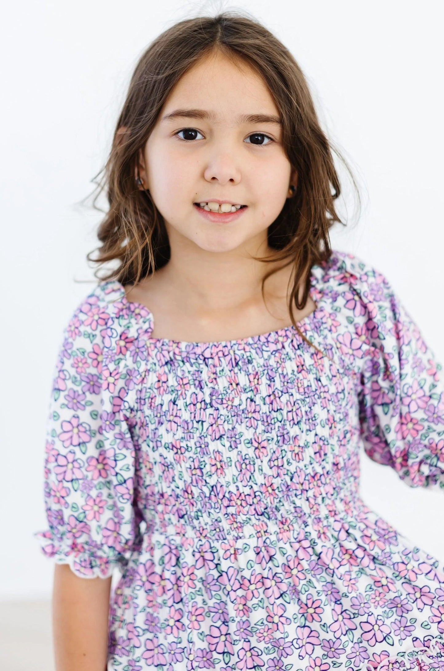 Lovely Lavender Smocked Ruffle Dress by Mila & Rose