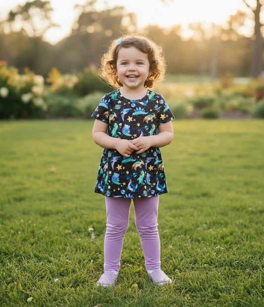 Space Dino Pant Set by Pete + Lucy