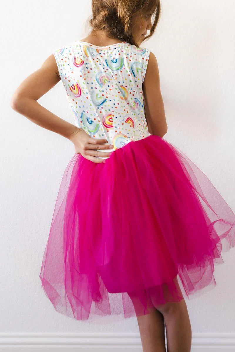 Rainbow Dot Tank Tulle Dress by Mila & Rose