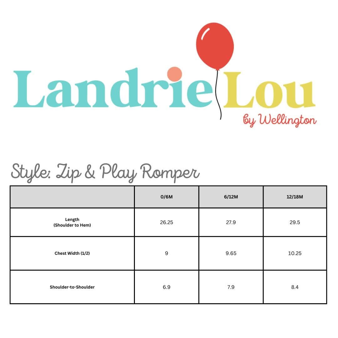 Grand Slam Zip & Play Romper by Landrie Lou