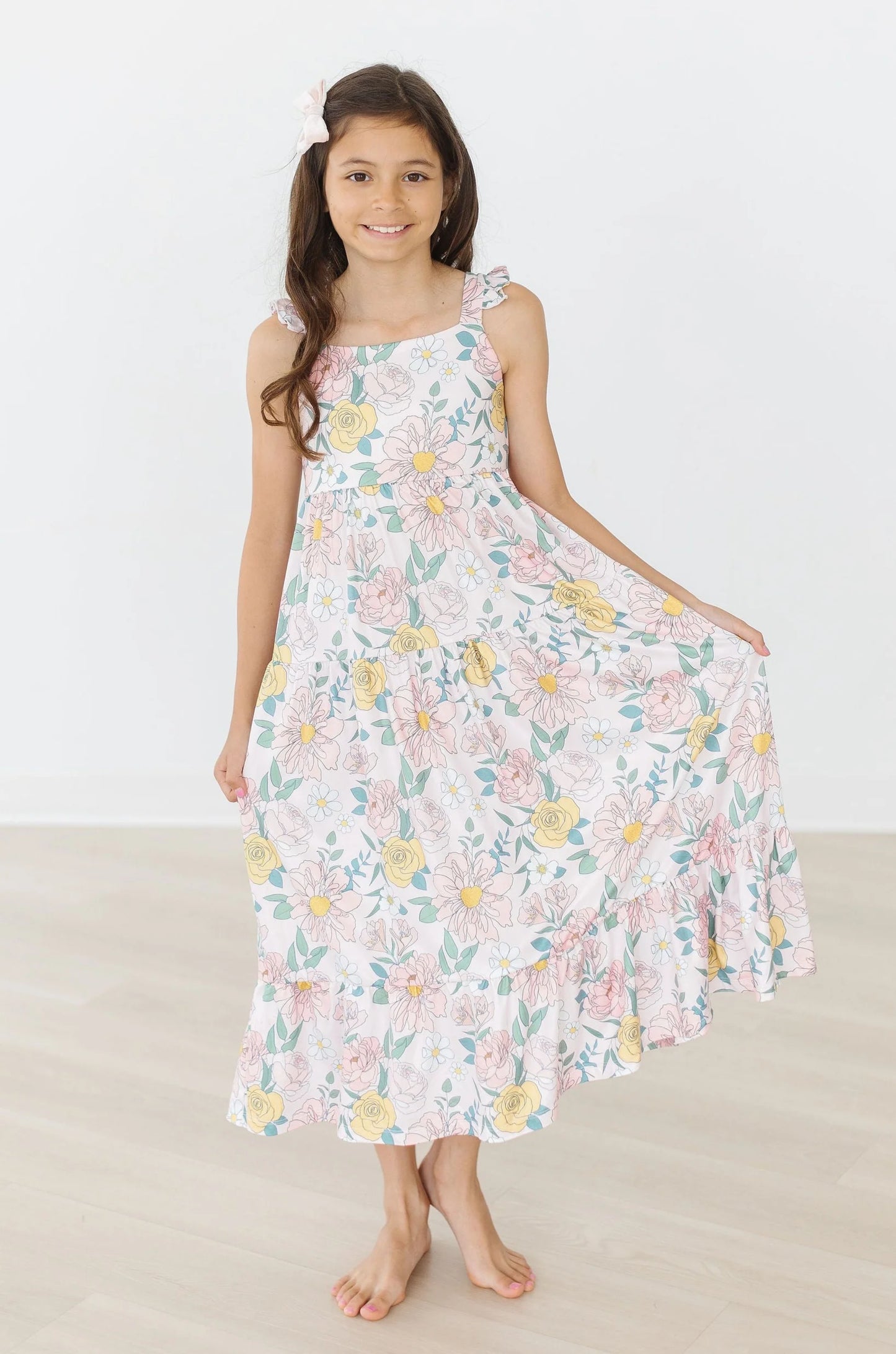 Autumn Breeze Ruffle Maxi Dress by Mila & Rose